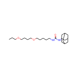 CCCOCCCCOCCCCCNC(=O)NC12CC3CC(CC(C3)C1)C2 ZINC000028712038