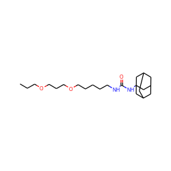 CCCOCCCOCCCCCNC(=O)NC12CC3CC(CC(C3)C1)C2 ZINC000028712037