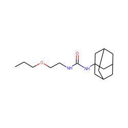 CCCOCCNC(=O)NC12CC3CC(CC(C3)C1)C2 ZINC000072112321