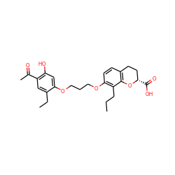 CCCc1c(OCCCOc2cc(O)c(C(C)=O)cc2CC)ccc2c1O[C@@H](C(=O)O)CC2 ZINC000001535928