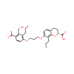 CCCc1c(OCCCOc2ccc3c(c2CCC)O[C@@H](C(=O)O)CC3)ccc(C(C)=O)c1CO ZINC000026144305