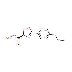CCCc1ccc(C2=N[C@@H](C(=O)NO)CO2)cc1 ZINC000026939160