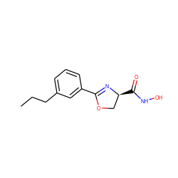 CCCc1cccc(C2=N[C@@H](C(=O)NO)CO2)c1 ZINC000026952362