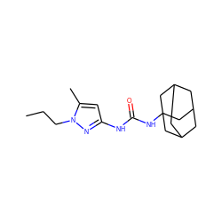 CCCn1nc(NC(=O)NC23CC4CC(CC(C4)C2)C3)cc1C ZINC000096271168