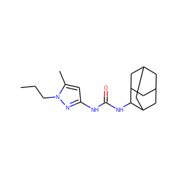 CCCn1nc(NC(=O)NC2C3CC4CC(C3)CC2C4)cc1C ZINC000096271159