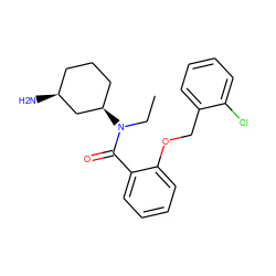 CCN(C(=O)c1ccccc1OCc1ccccc1Cl)[C@@H]1CCC[C@H](N)C1 ZINC000096286338