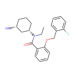 CCN(C(=O)c1ccccc1OCc1ccccc1F)[C@H]1CCC[C@@H](N)C1 ZINC000096286339