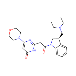 CCN(CC)C[C@@H]1CN(C(=O)Cc2nc(N3CCOCC3)cc(=O)[nH]2)c2ccccc21 ZINC000115070862