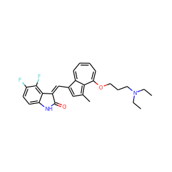 CCN(CC)CCCOc1ccccc2c(/C=C3\C(=O)Nc4ccc(F)c(F)c43)cc(C)c1-2 ZINC000064540148
