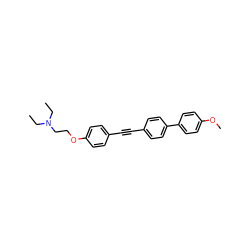 CCN(CC)CCOc1ccc(C#Cc2ccc(-c3ccc(OC)cc3)cc2)cc1 ZINC000473087641