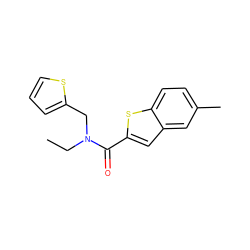 CCN(Cc1cccs1)C(=O)c1cc2cc(C)ccc2s1 ZINC001353919022