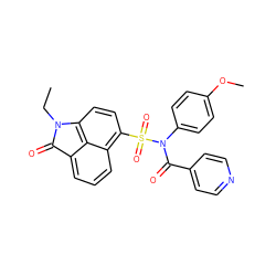 CCN1C(=O)c2cccc3c(S(=O)(=O)N(C(=O)c4ccncc4)c4ccc(OC)cc4)ccc1c23 ZINC000000628556