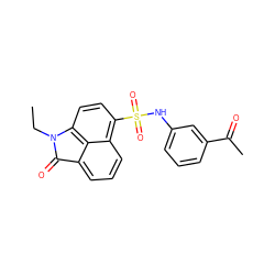 CCN1C(=O)c2cccc3c(S(=O)(=O)Nc4cccc(C(C)=O)c4)ccc1c23 ZINC000008715869