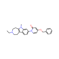 CCN1CCc2c(n(C)c3cc(-n4ccc(OCc5ccccc5)cc4=O)ccc23)CC1 ZINC000115011026