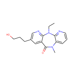 CCN1c2ncc(CCCO)cc2C(=O)N(C)c2cccnc21 ZINC000005842230