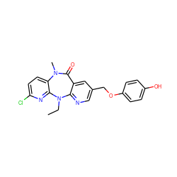 CCN1c2ncc(COc3ccc(O)cc3)cc2C(=O)N(C)c2ccc(Cl)nc21 ZINC000006385136