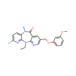 CCN1c2ncc(COc3cccc(OC)c3)cc2C(=O)N(C)c2ccc(Cl)nc21 ZINC000013780568