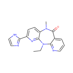 CCN1c2ncccc2C(=O)N(C)c2ccc(-c3ncc[nH]3)nc21 ZINC000005883821