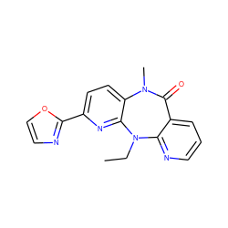 CCN1c2ncccc2C(=O)N(C)c2ccc(-c3ncco3)nc21 ZINC000006385176