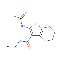 CCNC(=O)c1c(NC(C)=O)sc2c1CCCC2 ZINC000000858390