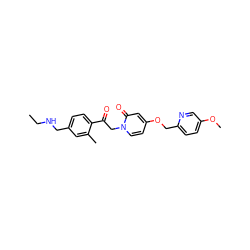 CCNCc1ccc(C(=O)Cn2ccc(OCc3ccc(OC)cn3)cc2=O)c(C)c1 ZINC000169711485