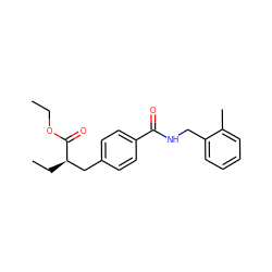 CCOC(=O)[C@H](CC)Cc1ccc(C(=O)NCc2ccccc2C)cc1 ZINC000653793920