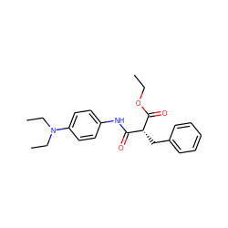 CCOC(=O)[C@H](Cc1ccccc1)C(=O)Nc1ccc(N(CC)CC)cc1 ZINC000001225994