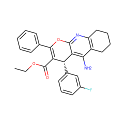 CCOC(=O)C1=C(c2ccccc2)Oc2nc3c(c(N)c2[C@@H]1c1cccc(F)c1)CCCC3 ZINC001772635604