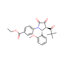 CCOC(=O)c1ccc(N2C(=O)C(=O)[C@@H](C(=O)C(C)(C)C)[C@@H]2c2ccccc2OC)cc1 ZINC000169694810