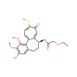 CCOCC(=O)N[C@H]1CCc2cc(O)c(OC)c(OC)c2-c2ccc(SC)c(=O)cc21 ZINC000027646611