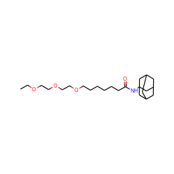 CCOCCOCCOCCCCCCC(=O)NC12CC3CC(CC(C3)C1)C2 ZINC000028712054