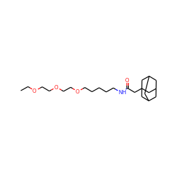 CCOCCOCCOCCCCCNC(=O)CC12CC3CC(CC(C3)C1)C2 ZINC000028712055