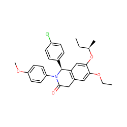 CCOc1cc2c(cc1O[C@H](C)CC)[C@H](c1ccc(Cl)cc1)N(c1ccc(OC)cc1)C(=O)C2 ZINC000118800535