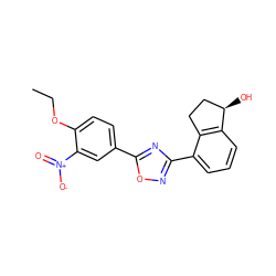 CCOc1ccc(-c2nc(-c3cccc4c3CC[C@H]4O)no2)cc1[N+](=O)[O-] ZINC000150315862