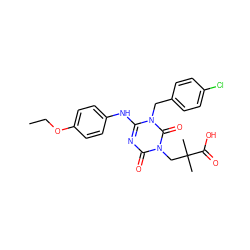 CCOc1ccc(Nc2nc(=O)n(CC(C)(C)C(=O)O)c(=O)n2Cc2ccc(Cl)cc2)cc1 ZINC000200504957