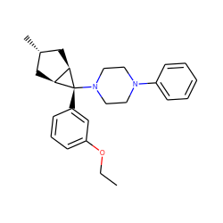 CCOc1cccc([C@@]2(N3CCN(c4ccccc4)CC3)[C@H]3C[C@H](C)C[C@H]32)c1 ZINC000101511240