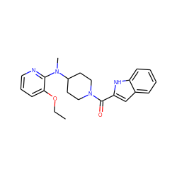 CCOc1cccnc1N(C)C1CCN(C(=O)c2cc3ccccc3[nH]2)CC1 ZINC000027561736