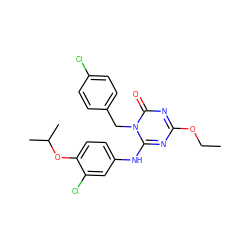 CCOc1nc(Nc2ccc(OC(C)C)c(Cl)c2)n(Cc2ccc(Cl)cc2)c(=O)n1 ZINC000200526381