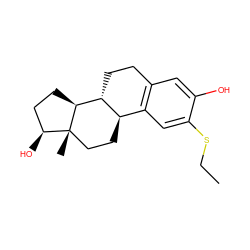 CCSc1cc2c(cc1O)CC[C@@H]1[C@@H]2CC[C@]2(C)[C@@H](O)CC[C@@H]12 ZINC000006001464