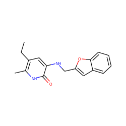 CCc1cc(NCc2cc3ccccc3o2)c(=O)[nH]c1C ZINC000005887216