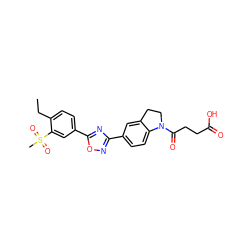 CCc1ccc(-c2nc(-c3ccc4c(c3)CCN4C(=O)CCC(=O)O)no2)cc1S(C)(=O)=O ZINC000073166703