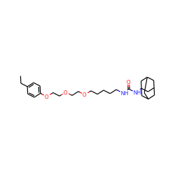 CCc1ccc(OCCOCCOCCCCCNC(=O)NC23CC4CC(CC(C4)C2)C3)cc1 ZINC000028712040