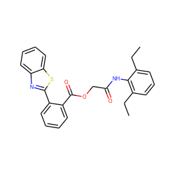 CCc1cccc(CC)c1NC(=O)COC(=O)c1ccccc1-c1nc2ccccc2s1 ZINC000003268897