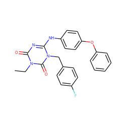 CCn1c(=O)nc(Nc2ccc(Oc3ccccc3)cc2)n(Cc2ccc(F)cc2)c1=O ZINC000200504211