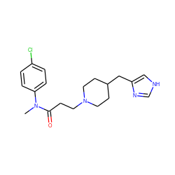 CN(C(=O)CCN1CCC(Cc2c[nH]cn2)CC1)c1ccc(Cl)cc1 ZINC000028566580