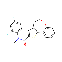 CN(C(=O)c1cc2c(s1)-c1ccccc1OCC2)c1ccc(F)cc1F ZINC000095583747