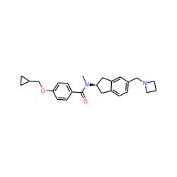 CN(C(=O)c1ccc(OCC2CC2)cc1)[C@@H]1Cc2ccc(CN3CCC3)cc2C1 ZINC000068245826