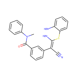 CN(C(=O)c1cccc(/C(C#N)=C(\N)Sc2ccccc2N)c1)c1ccccc1 ZINC000038145358