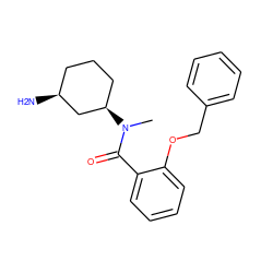 CN(C(=O)c1ccccc1OCc1ccccc1)[C@@H]1CCC[C@H](N)C1 ZINC000096286350