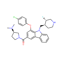 CN(C)[C@@H]1CCN(C(=O)c2cc(Oc3ccc(Cl)cc3)c3c(c2)c2ccccc2n3C[C@@H]2CCNC[C@H]2F)C1 ZINC000028889771